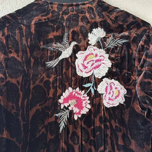 Johnny Was Junia velvet Quilted Bomber Jacket Size XS - Picture 6 of 13